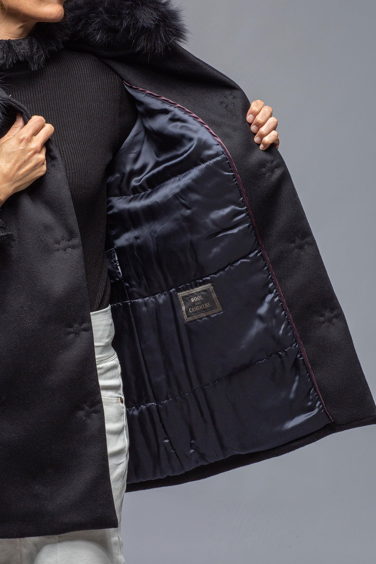 Diane Wool/Cashmere Overcoat In Black