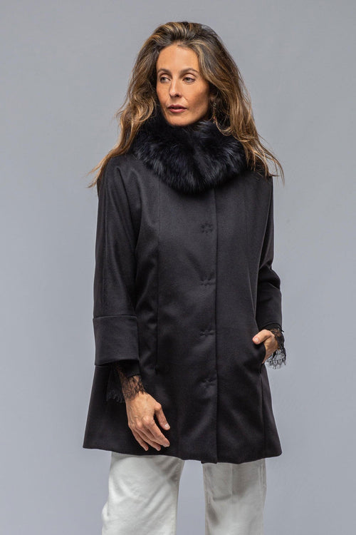 Diane Wool/Cashmere Overcoat In Black