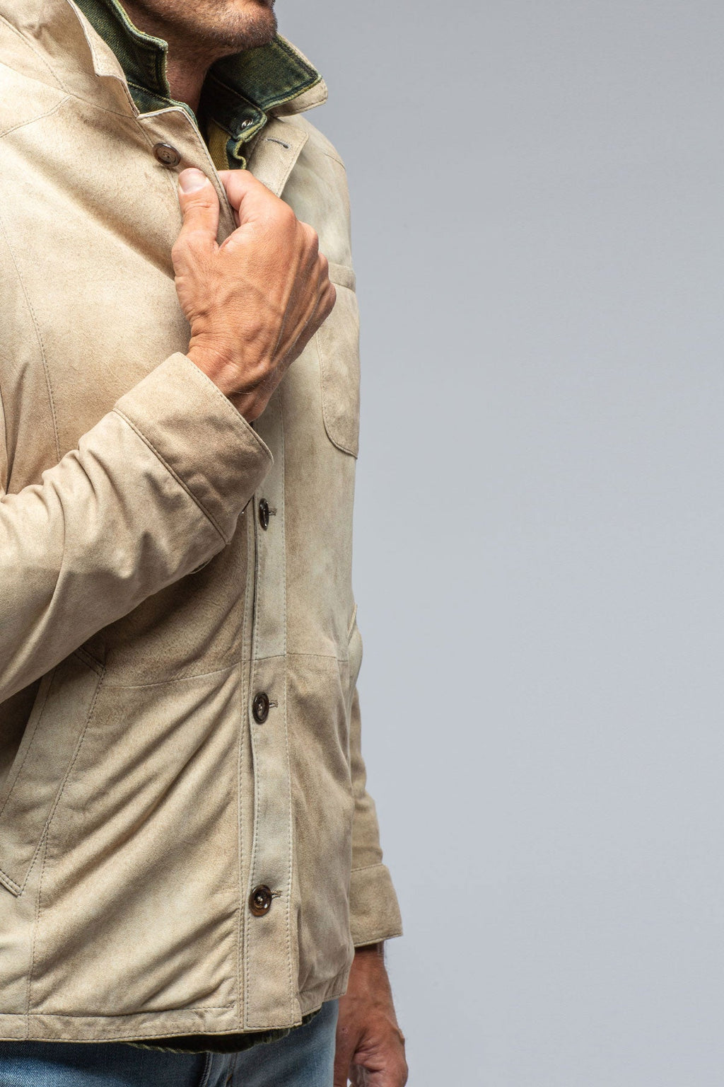 Elk Horn Suede Shirt In Palomino