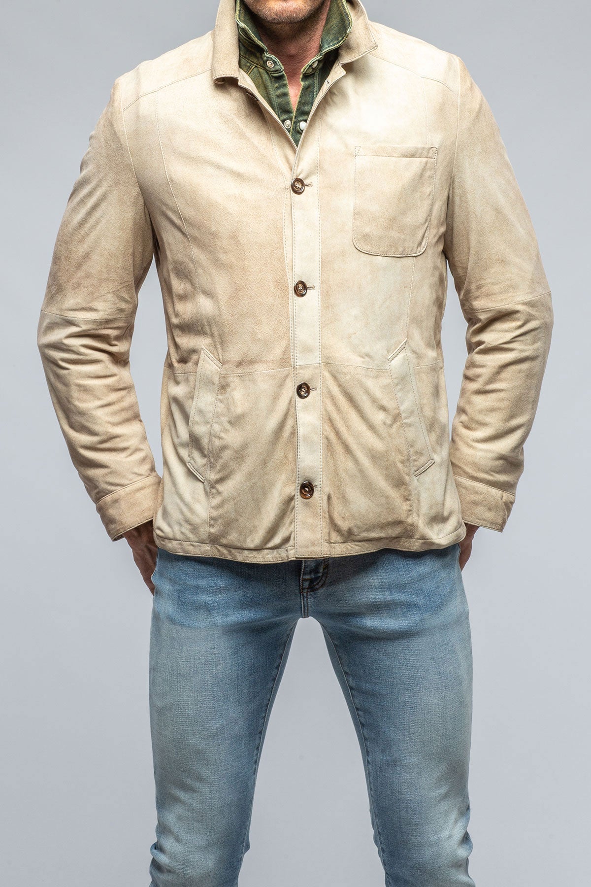 Elk Horn Suede Shirt In Palomino