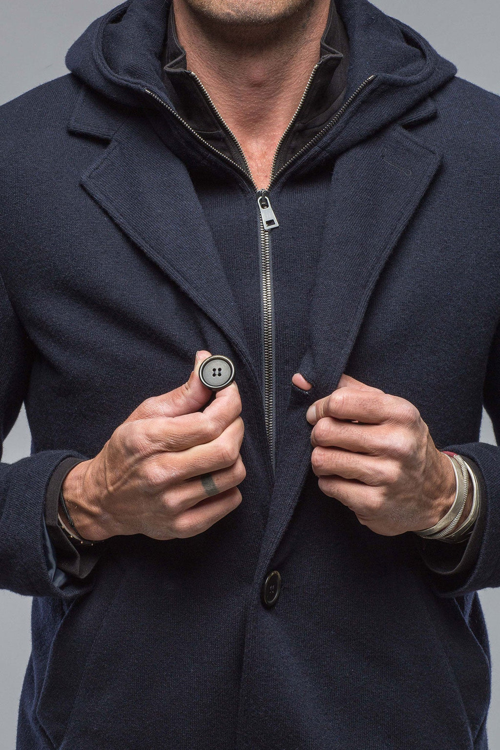 Leon II Wool Jacket in Navy