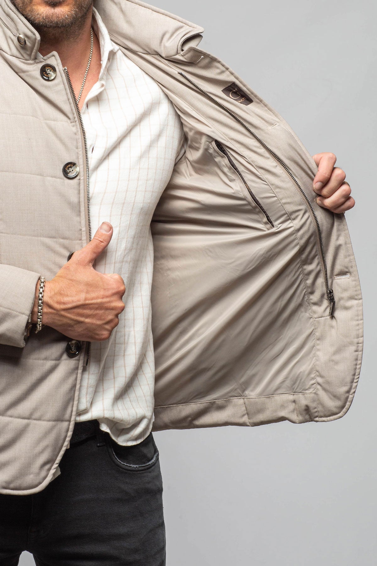 Lexington Quilted Jacket In Grey