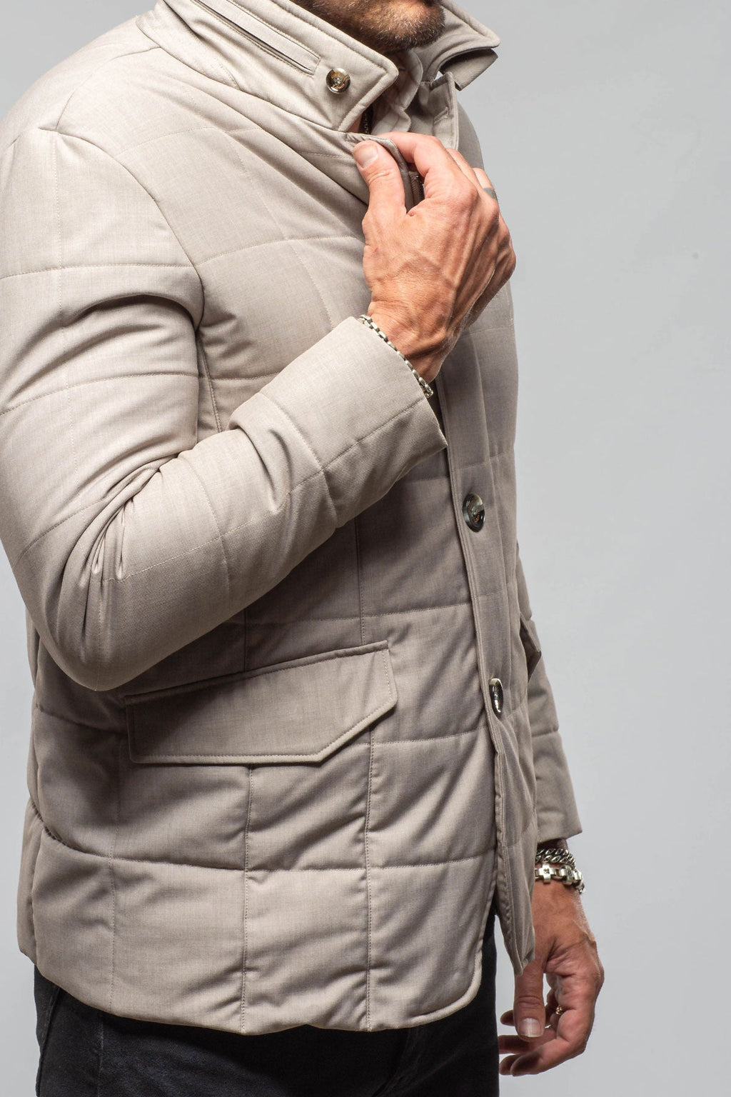 Lexington Quilted Jacket In Grey