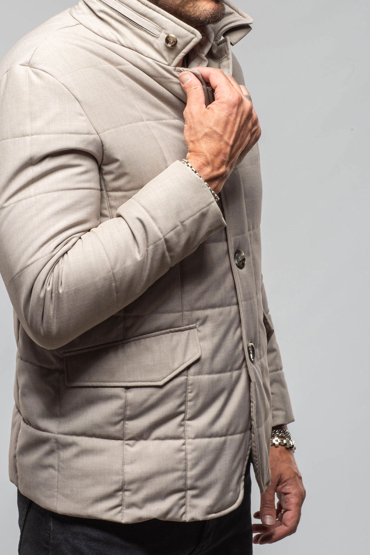 Lexington Quilted Jacket In Grey