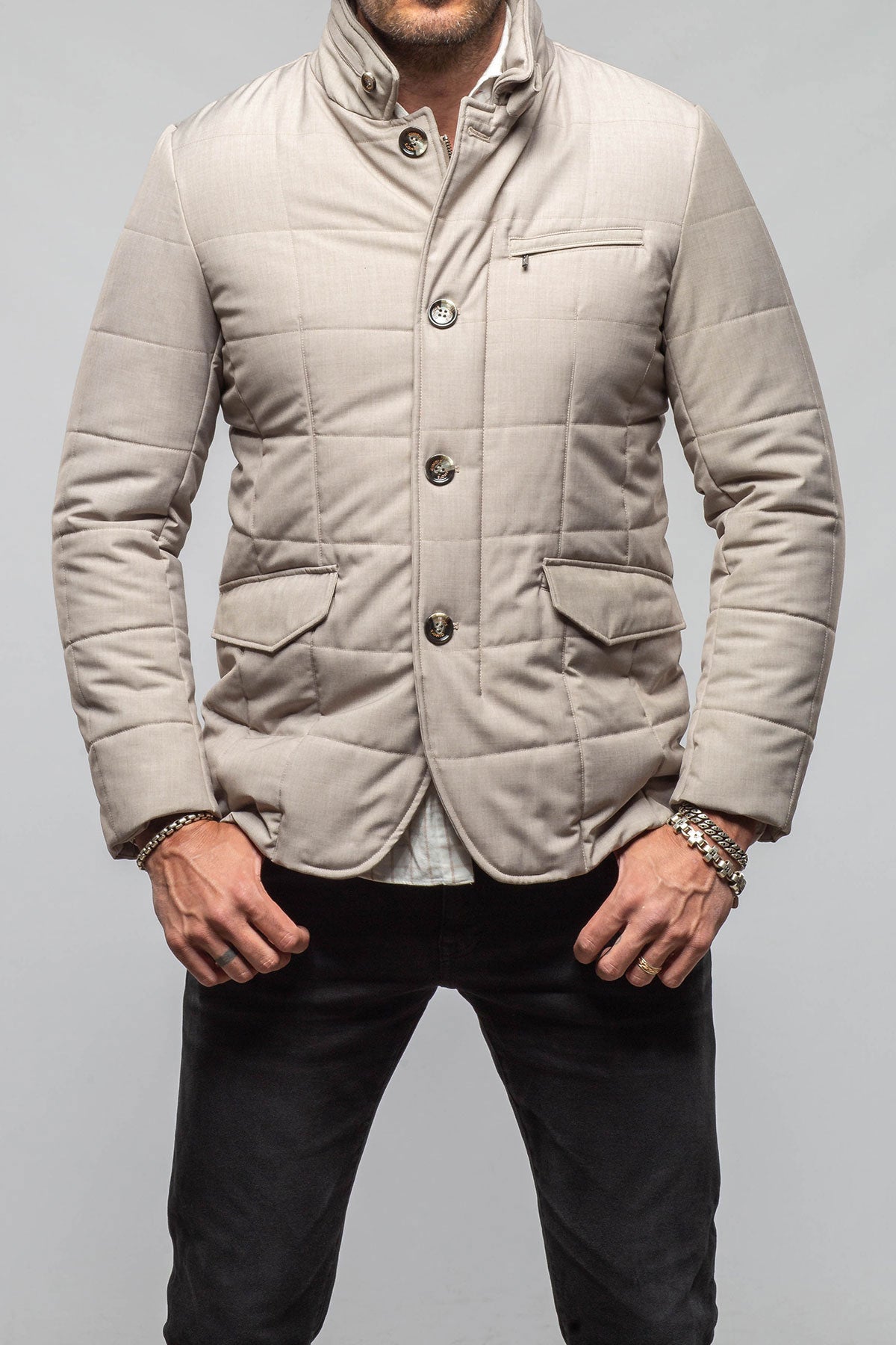 Lexington Quilted Jacket In Grey