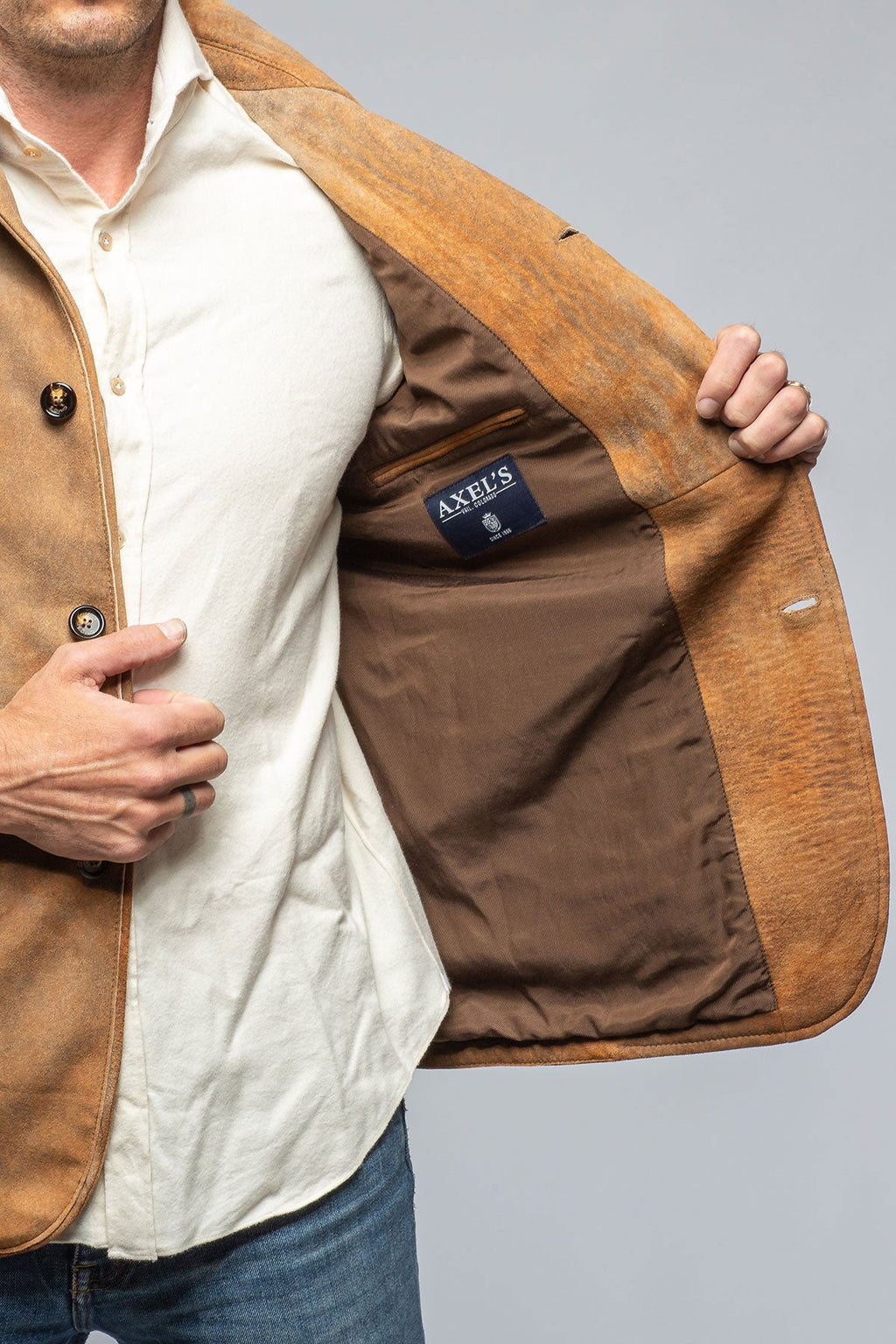 Mulholland Sport Jacket In Distressed Palomino
