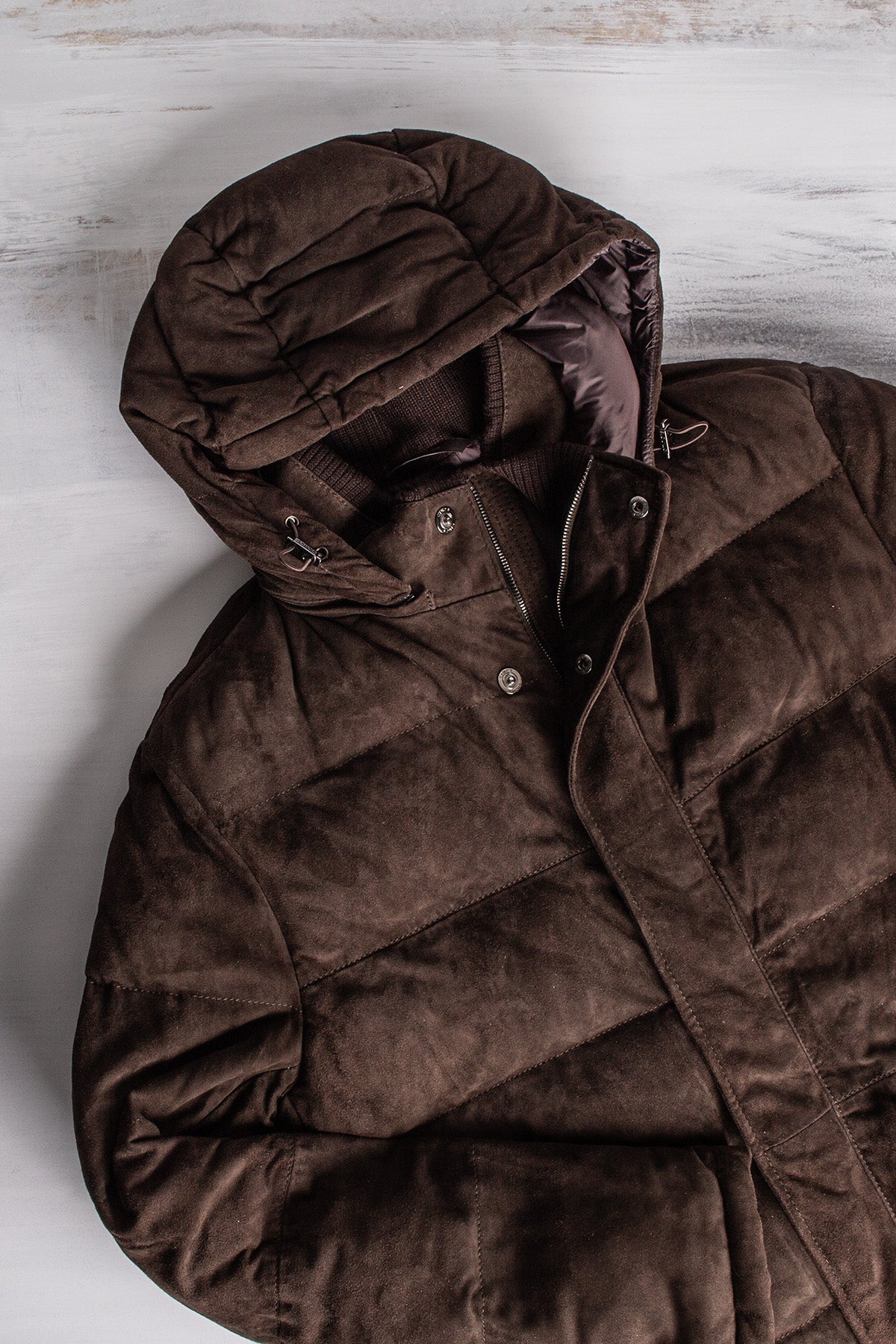 Reardon Suede Down Puffer