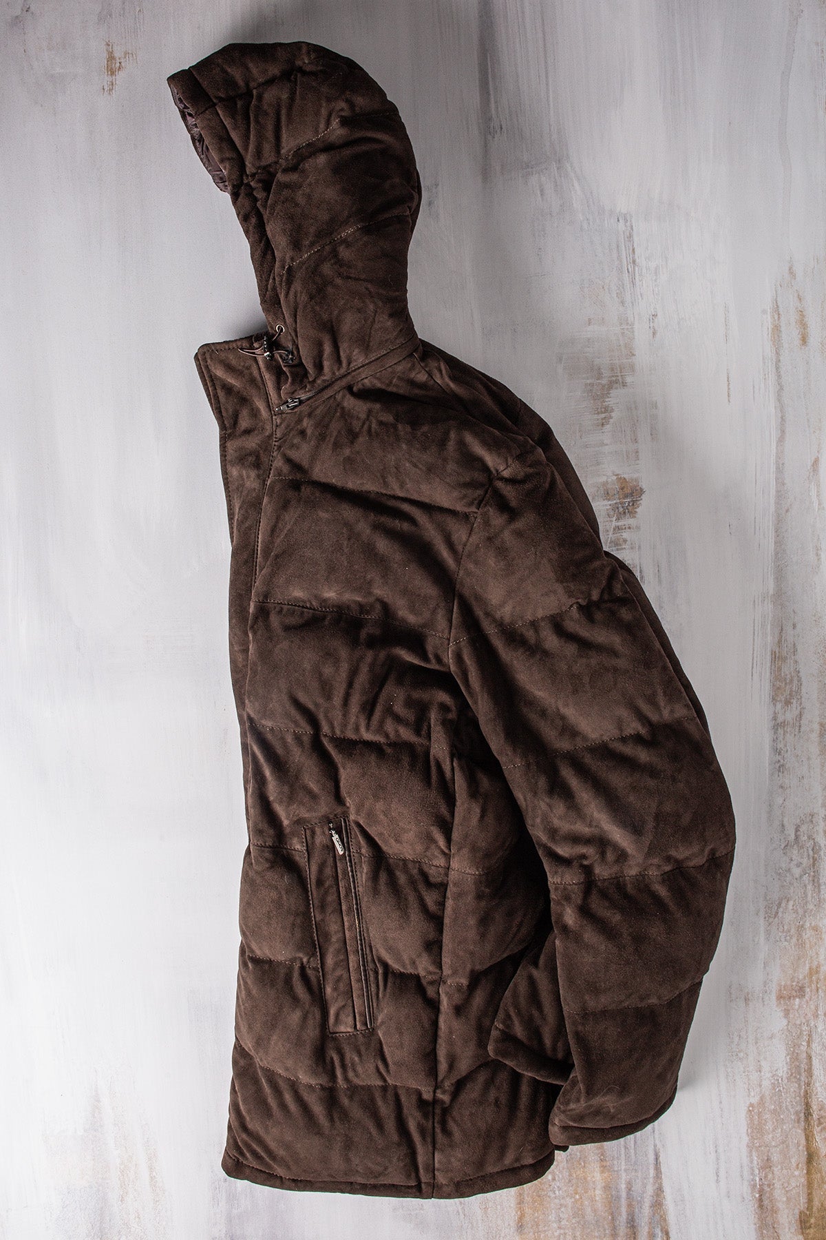Reardon Suede Down Puffer
