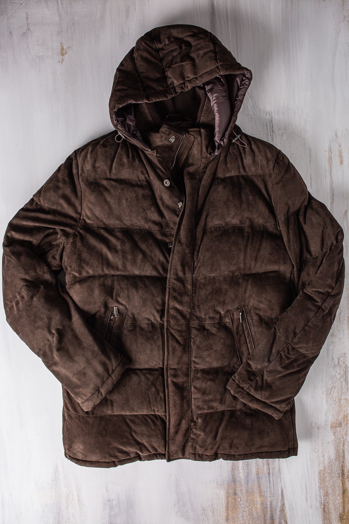 Reardon Suede Down Puffer