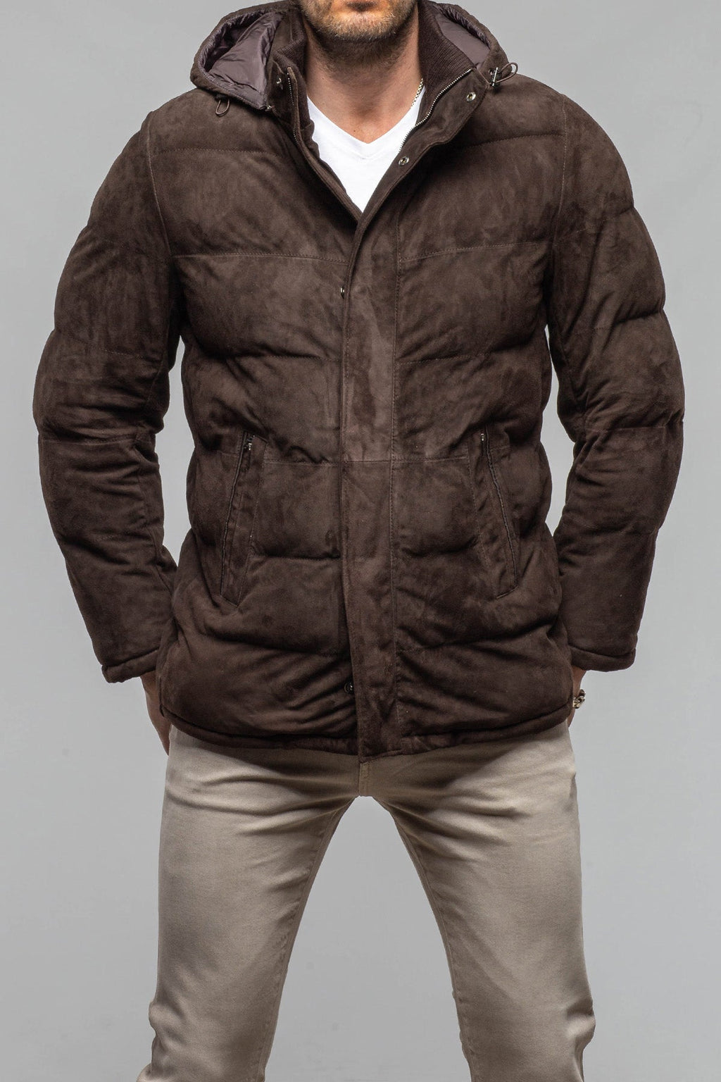 Reardon Suede Down Puffer