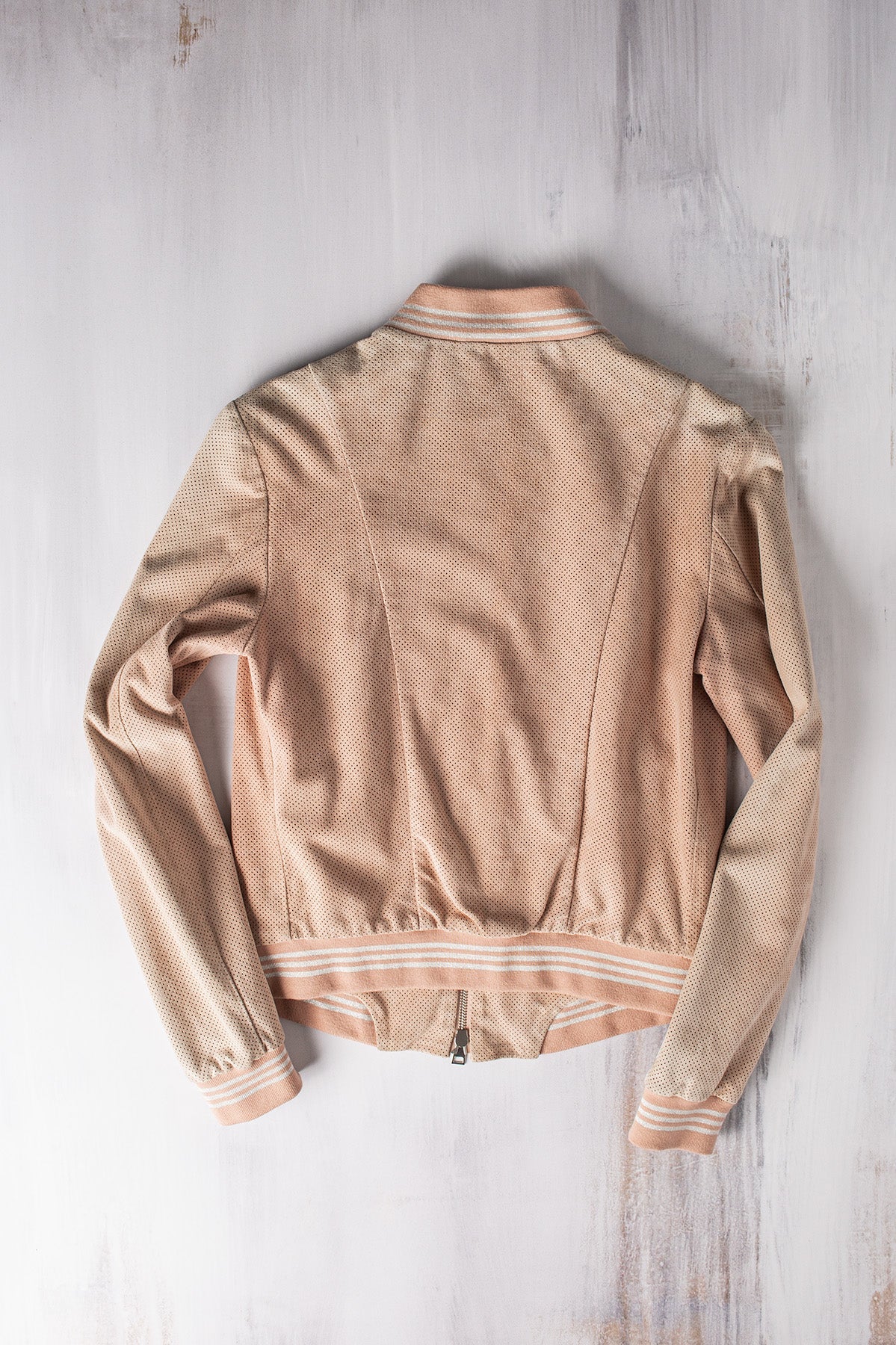 Rania Perforated Baseball Jacket