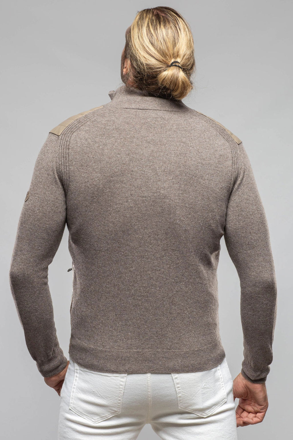 Luge Racer Sweater Jacket In Gold Sand