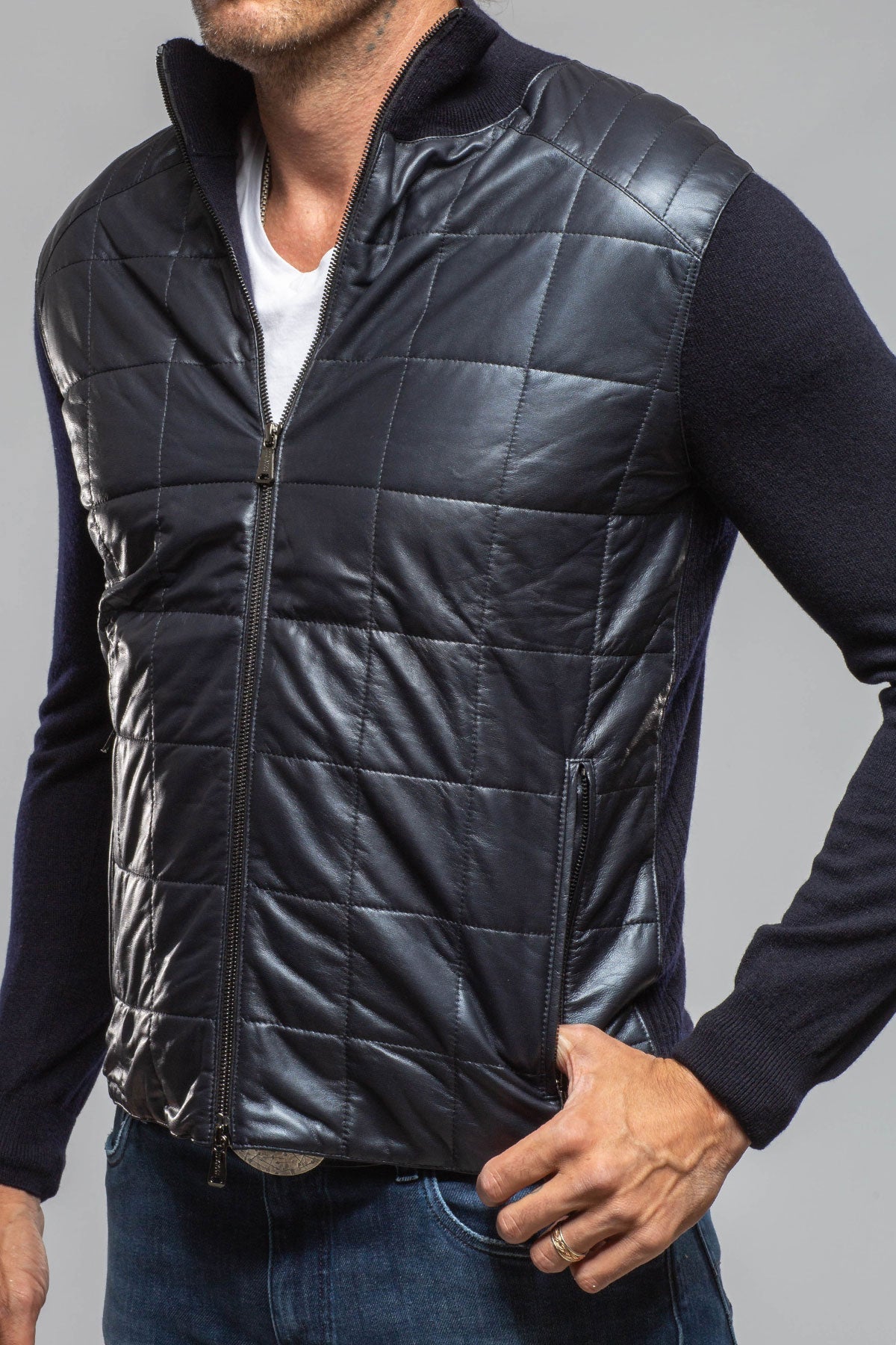Luge Racer Sweater Jacket In Navy