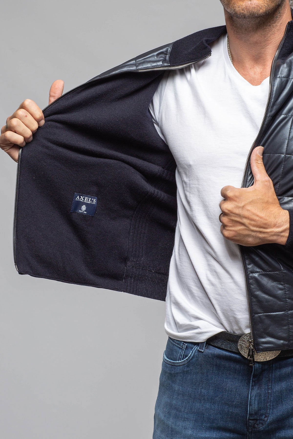 Luge Racer Sweater Jacket In Navy