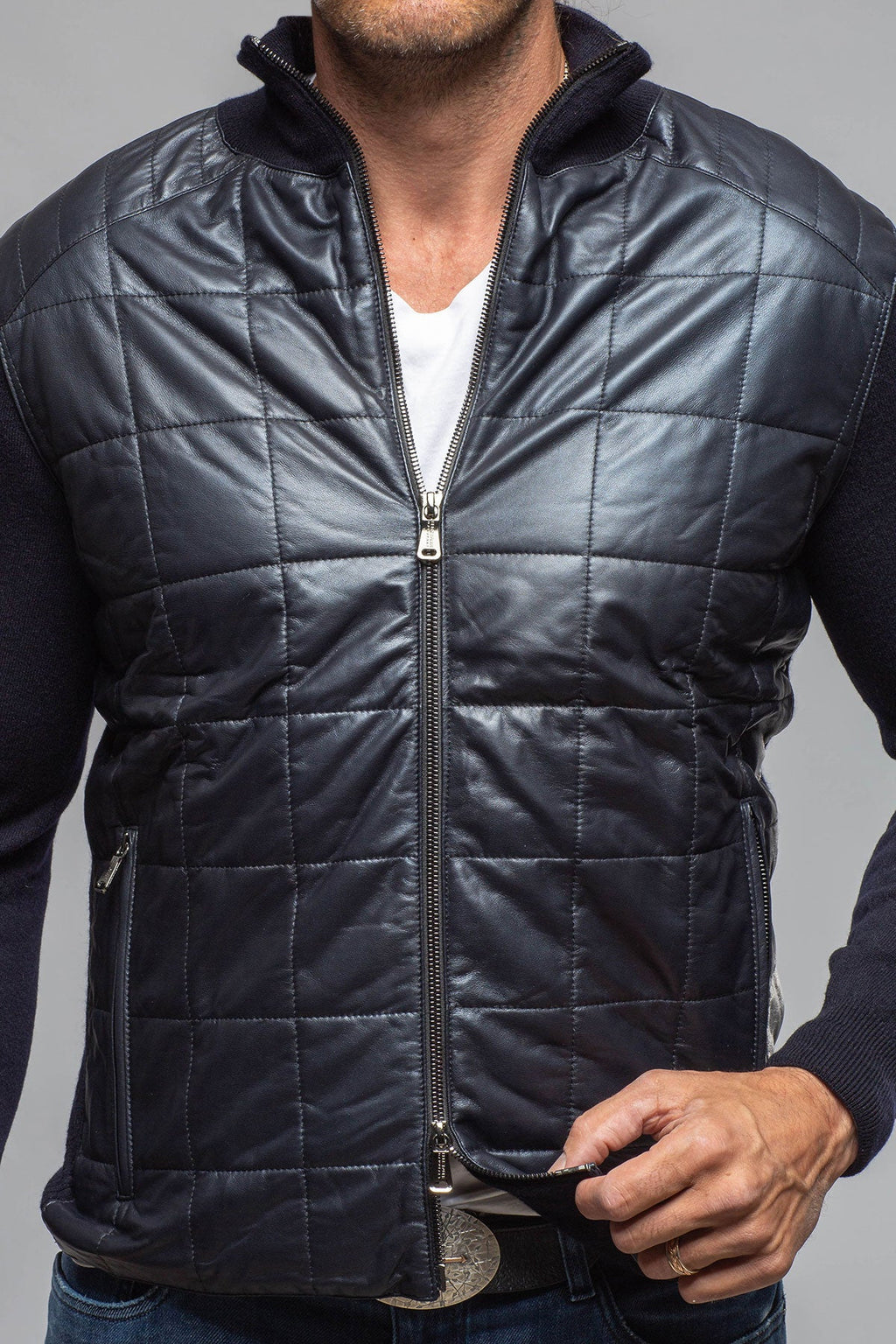 Luge Racer Sweater Jacket In Navy