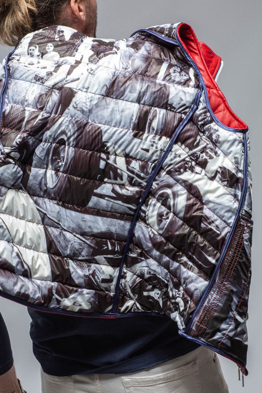Saxan Leather Vest In Red