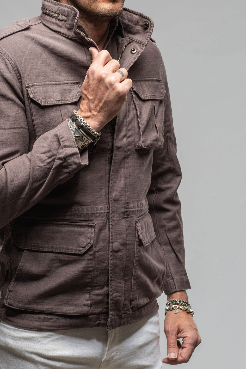Savu Linen Jacket In Black Bean