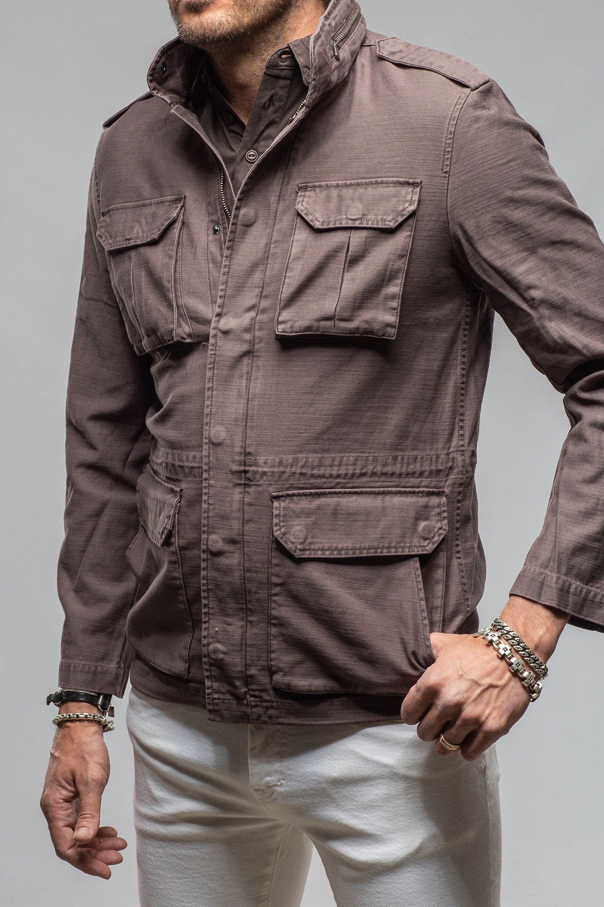 Savu Linen Jacket In Black Bean