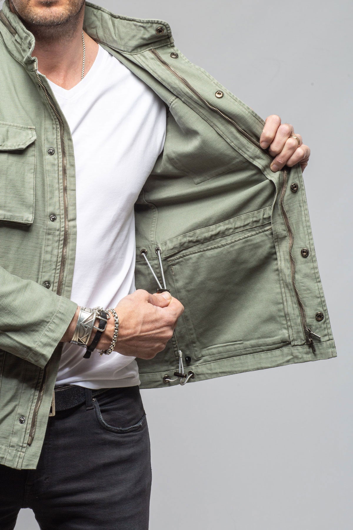 Savu Linen Jacket In Desert Sage