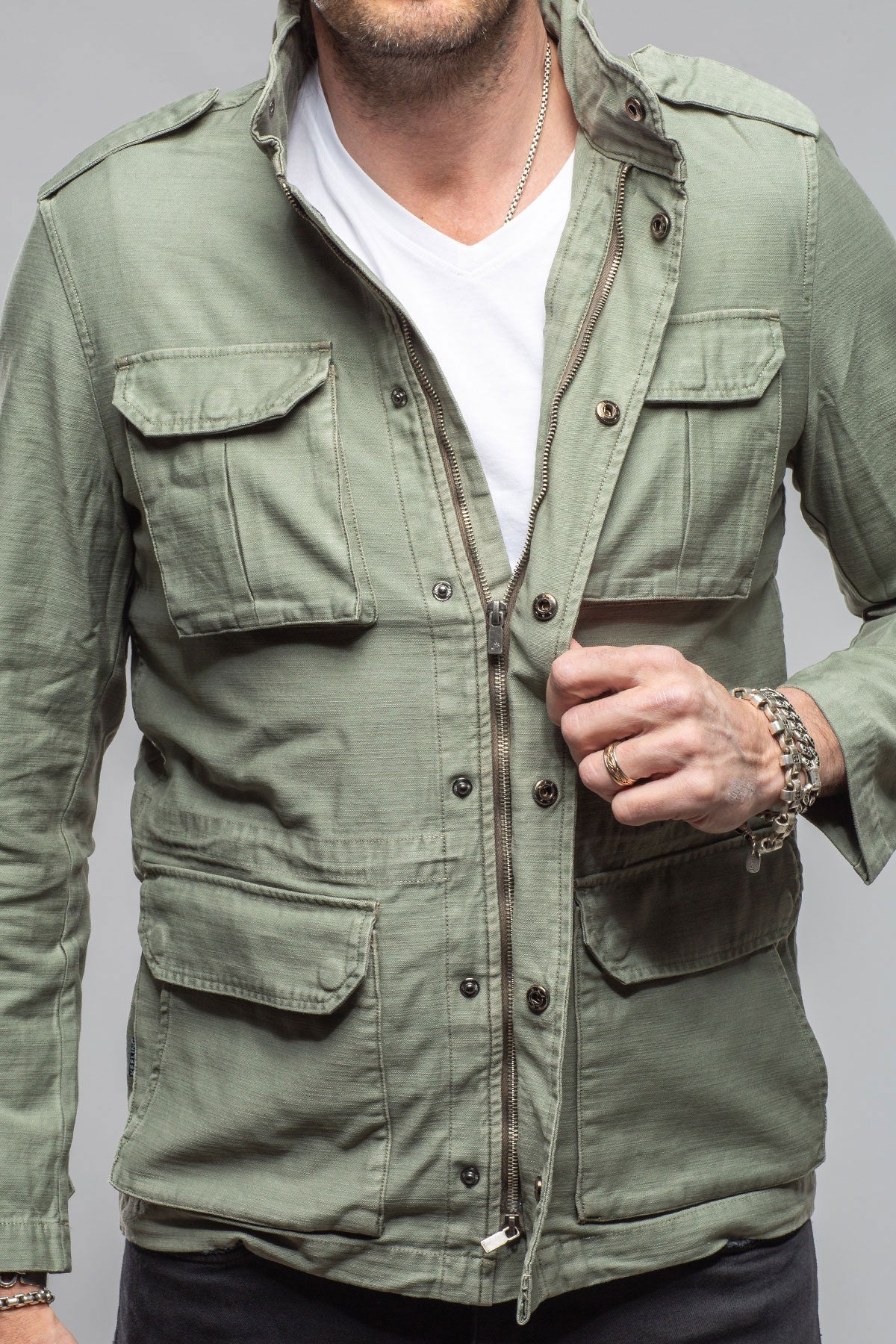 Savu Linen Jacket In Desert Sage