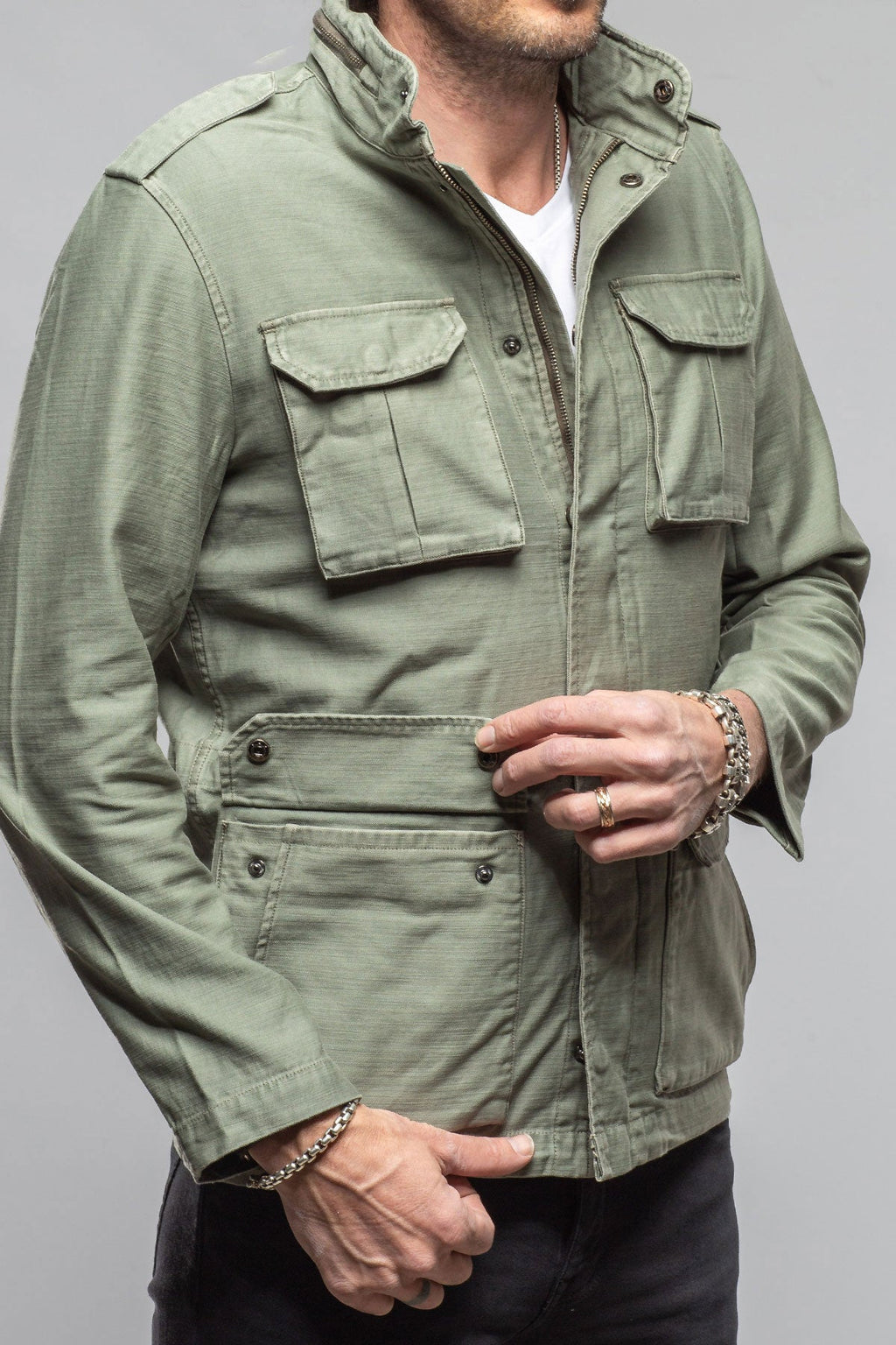 Savu Linen Jacket In Desert Sage