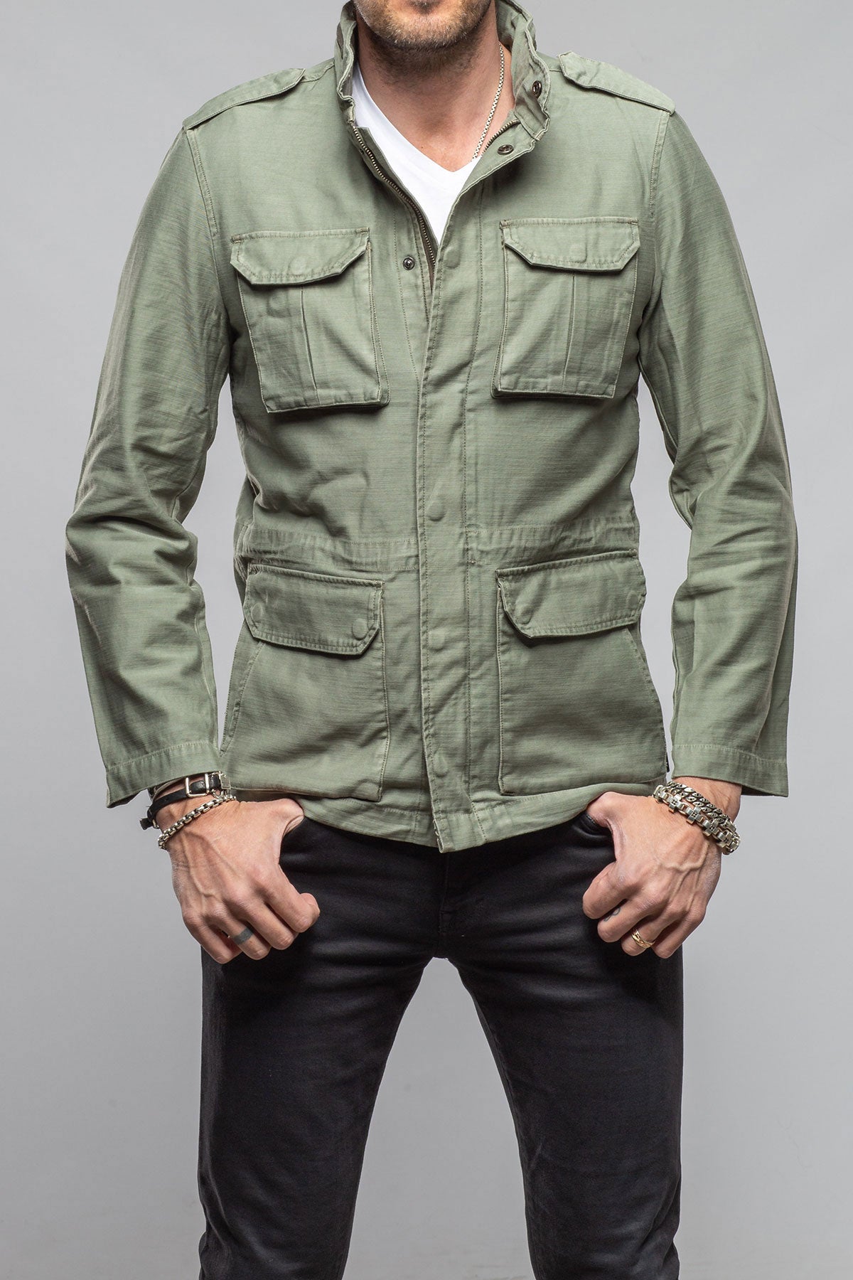 Savu Linen Jacket In Desert Sage