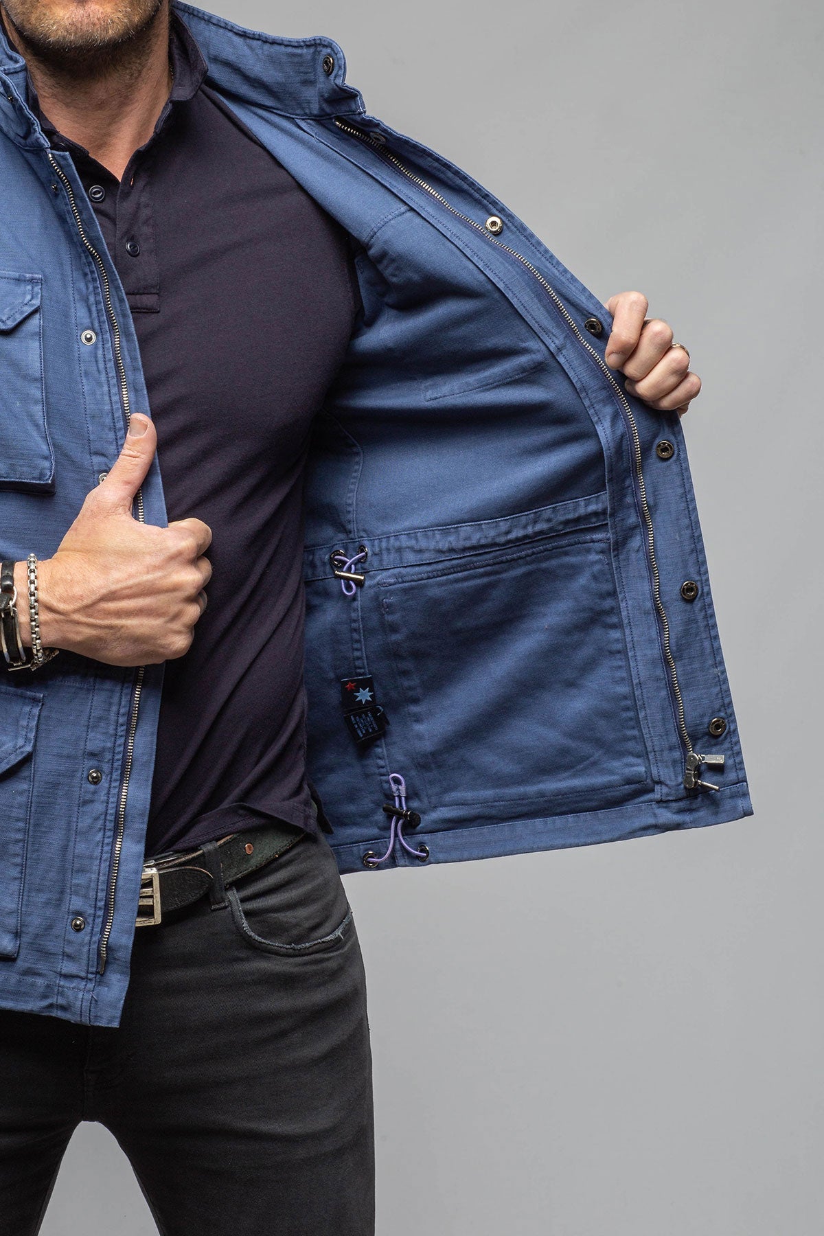 Savu Linen Jacket In Indigo