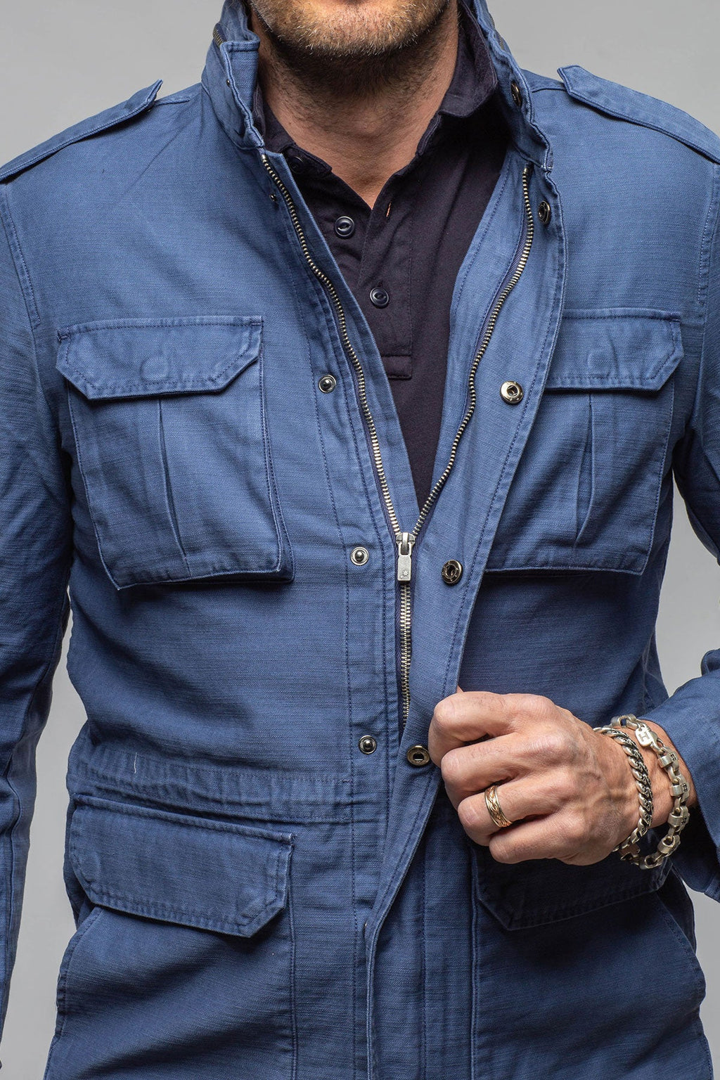 Savu Linen Jacket In Indigo