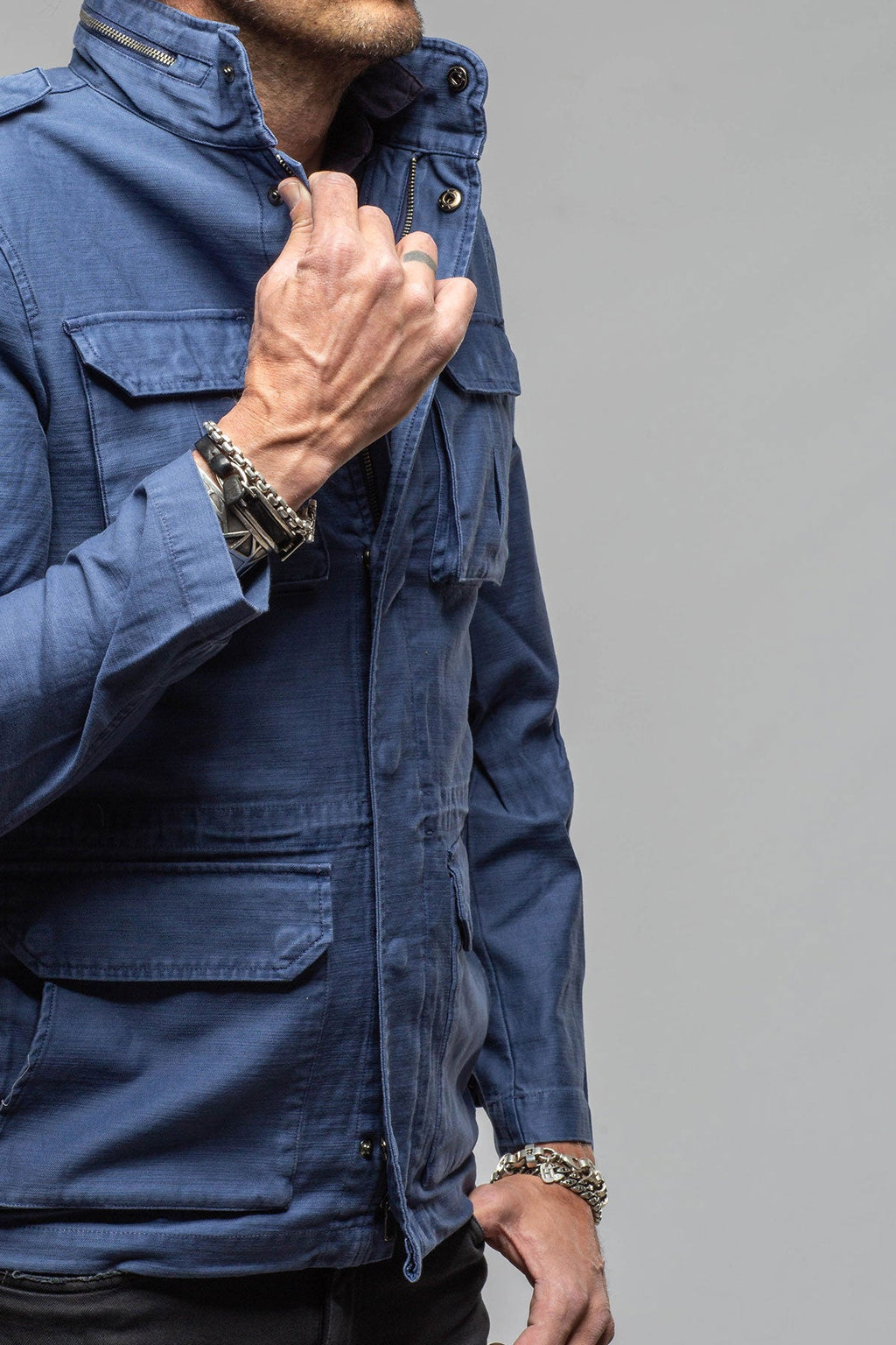 Savu Linen Jacket In Indigo