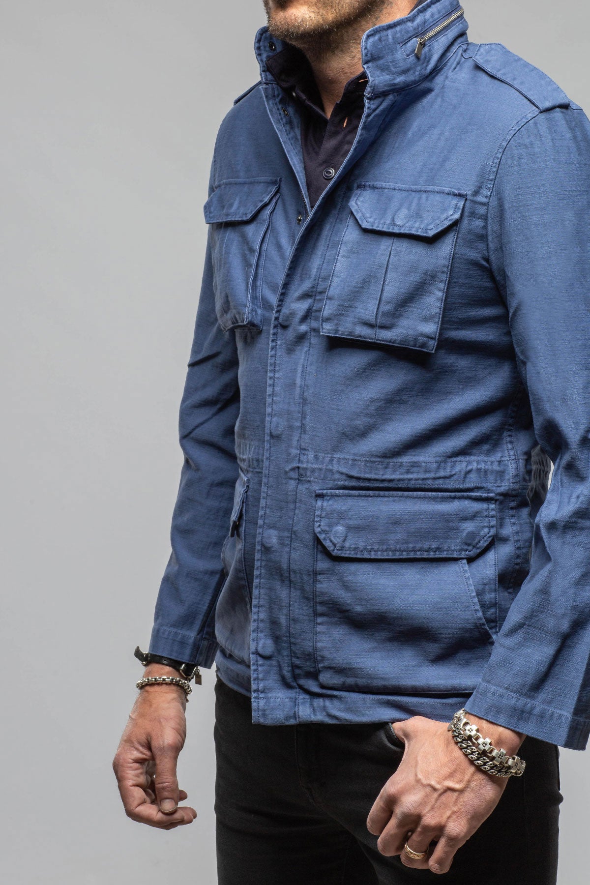 Savu Linen Jacket In Indigo