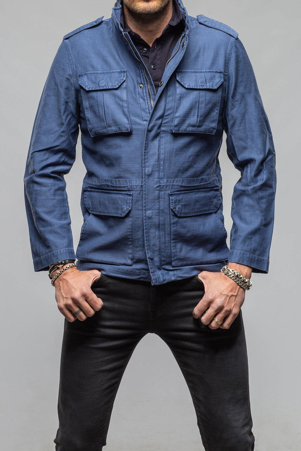 Savu Linen Jacket In Indigo