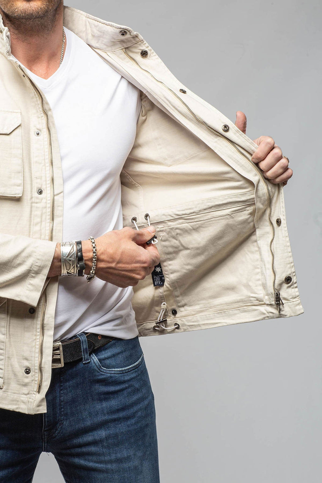 Savu Linen Jacket In Khaki