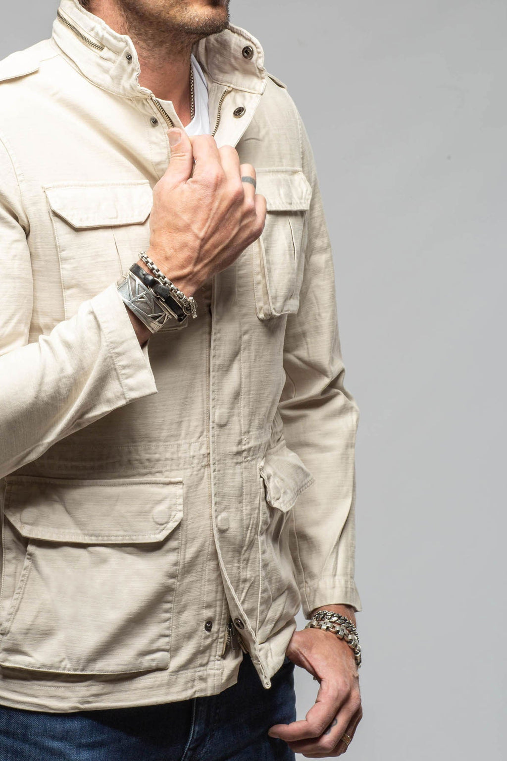 Savu Linen Jacket In Khaki