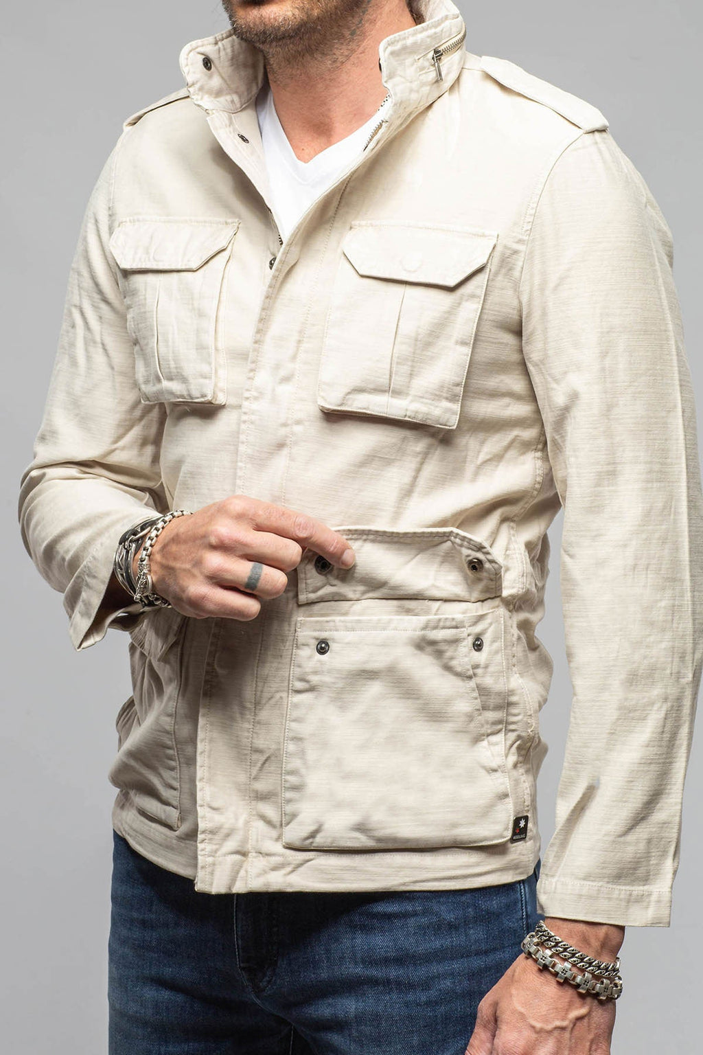 Savu Linen Jacket In Khaki