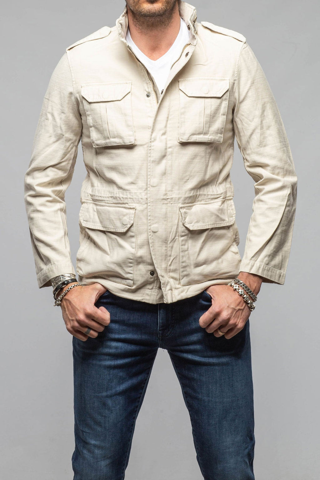 Savu Linen Jacket In Khaki