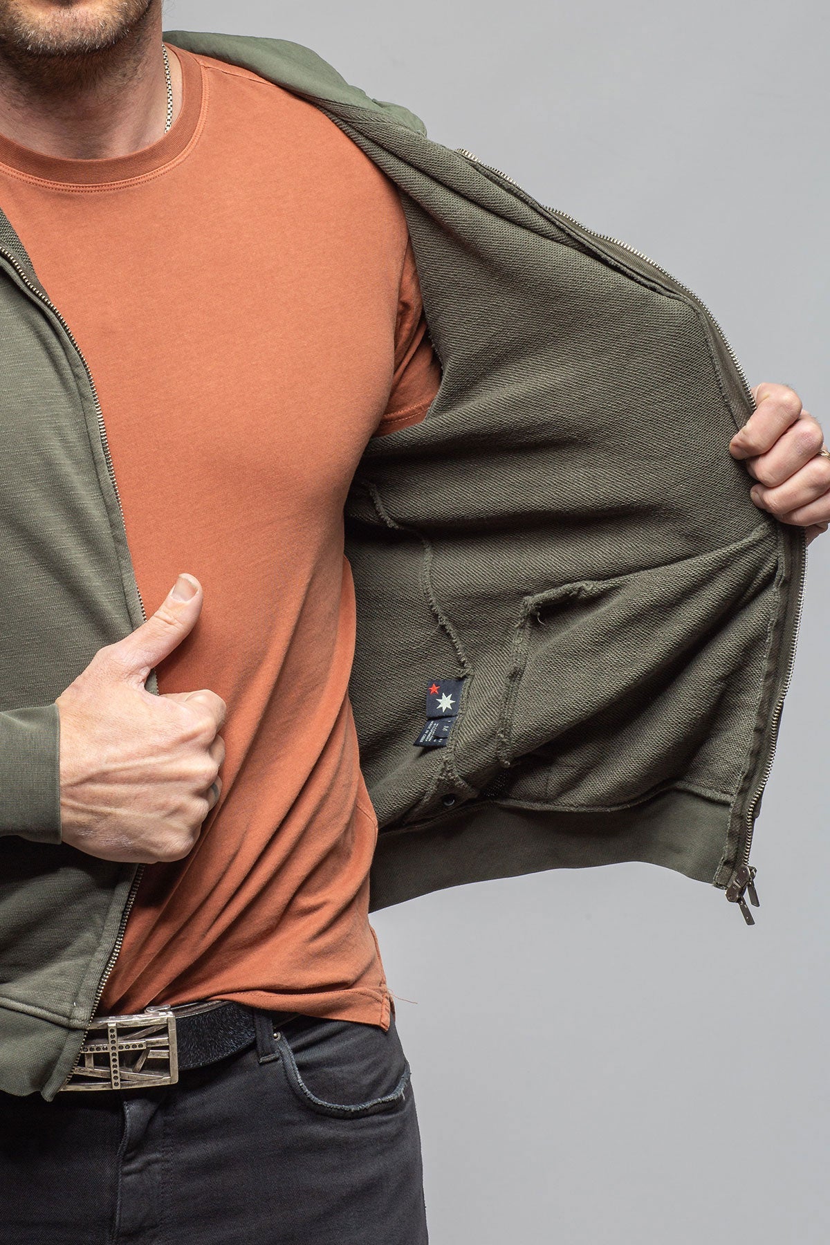 Sibut Zip Hoddie In Olivine