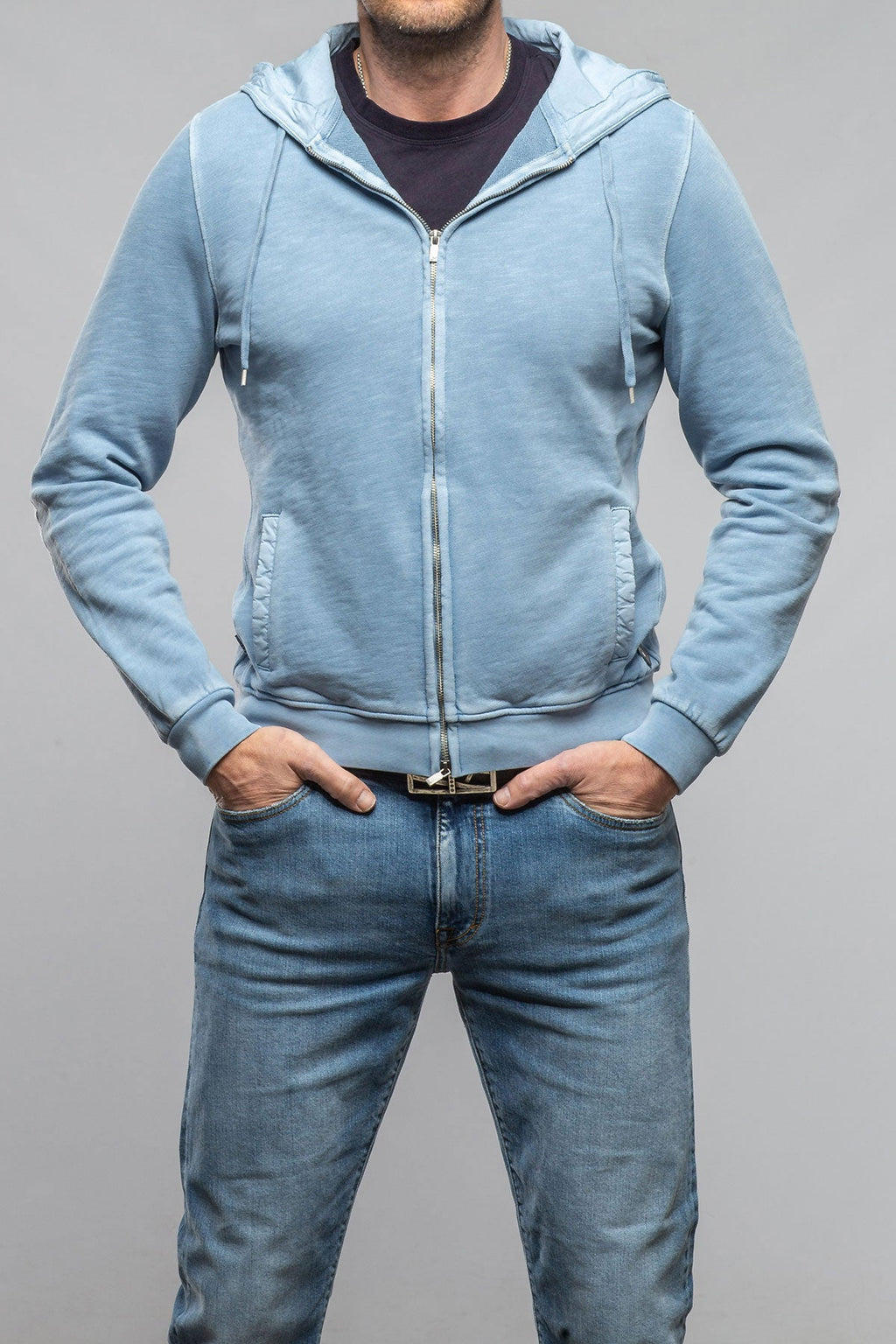 Sibut Zip Hoodie In Ashley Blue