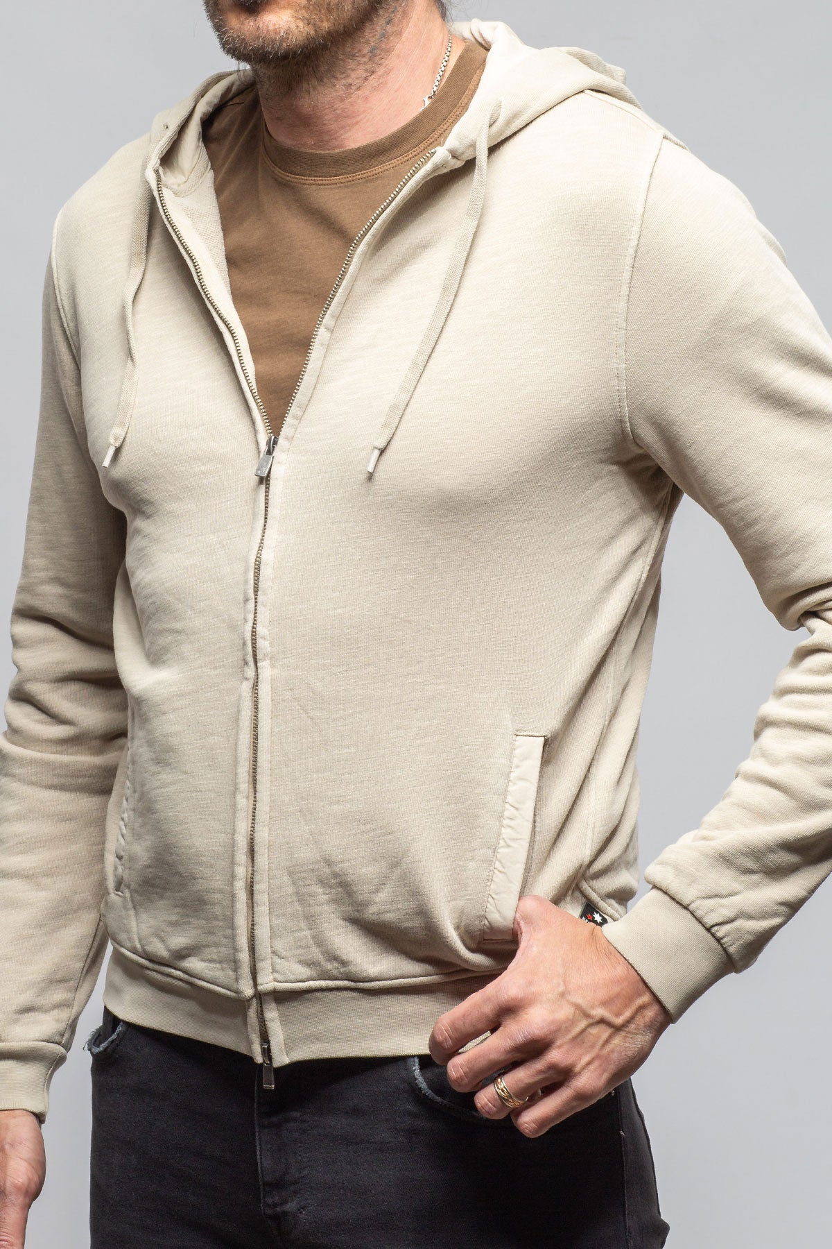 Sibut Zip Hoodie In Khaki