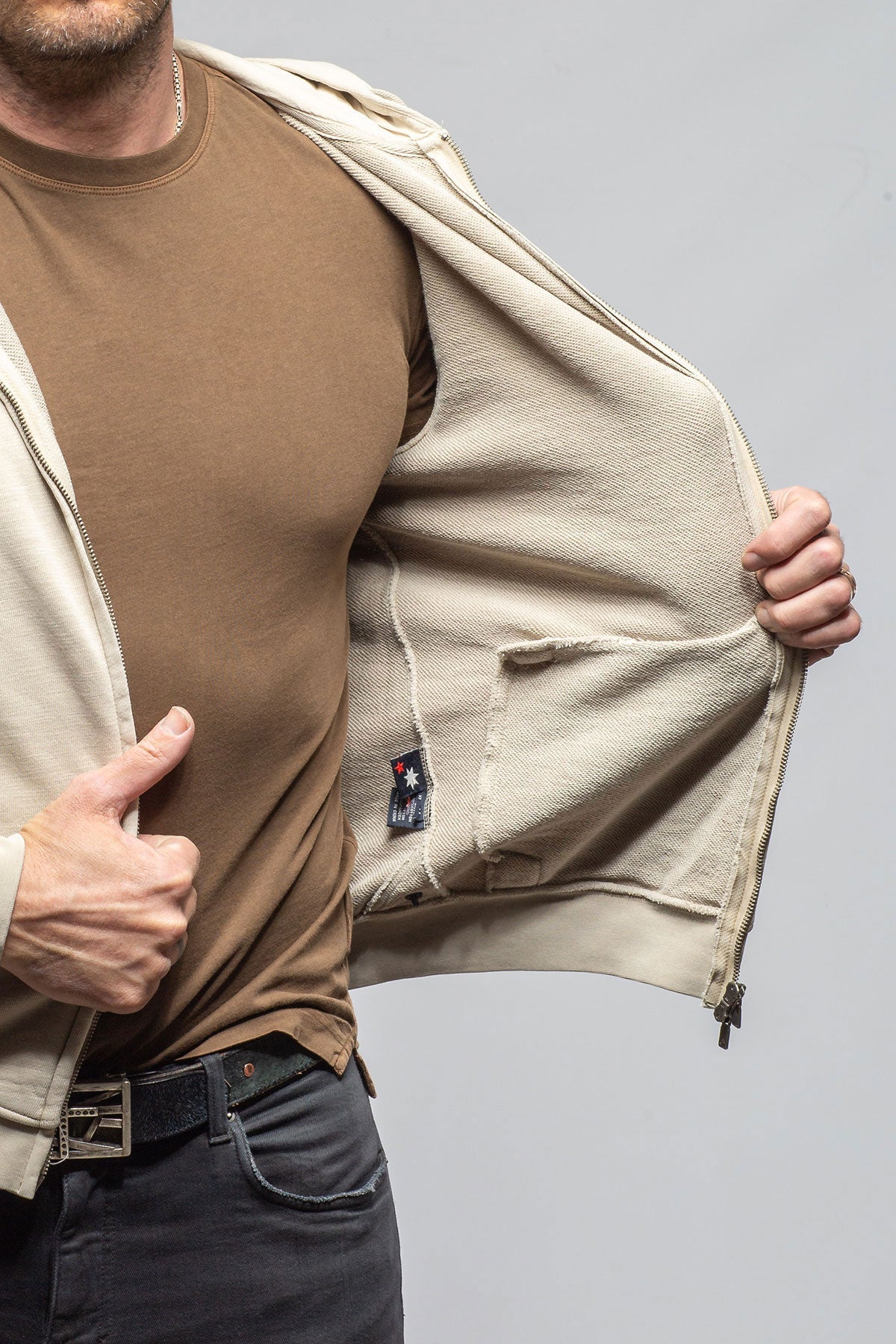 Sibut Zip Hoodie In Khaki