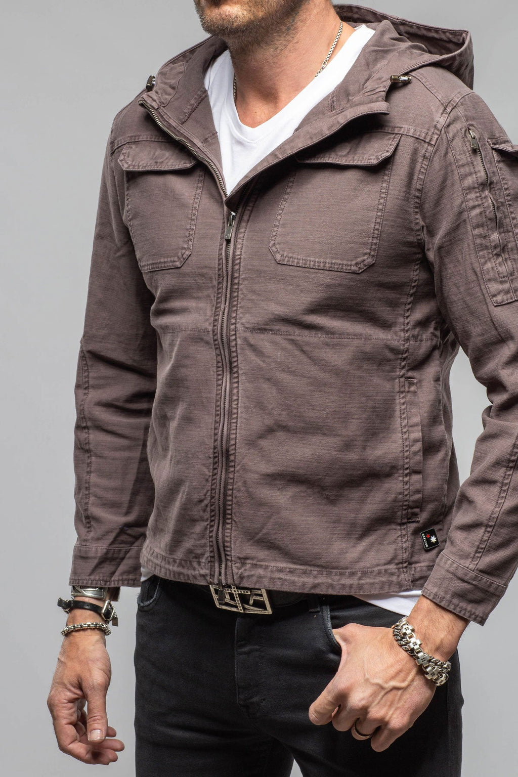 Taiwan Cargo Jacket In Black Bean