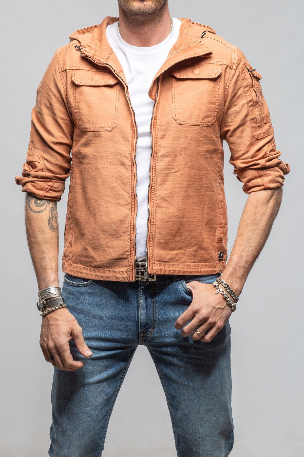 Taiwan Cargo Jacket In Marmalade