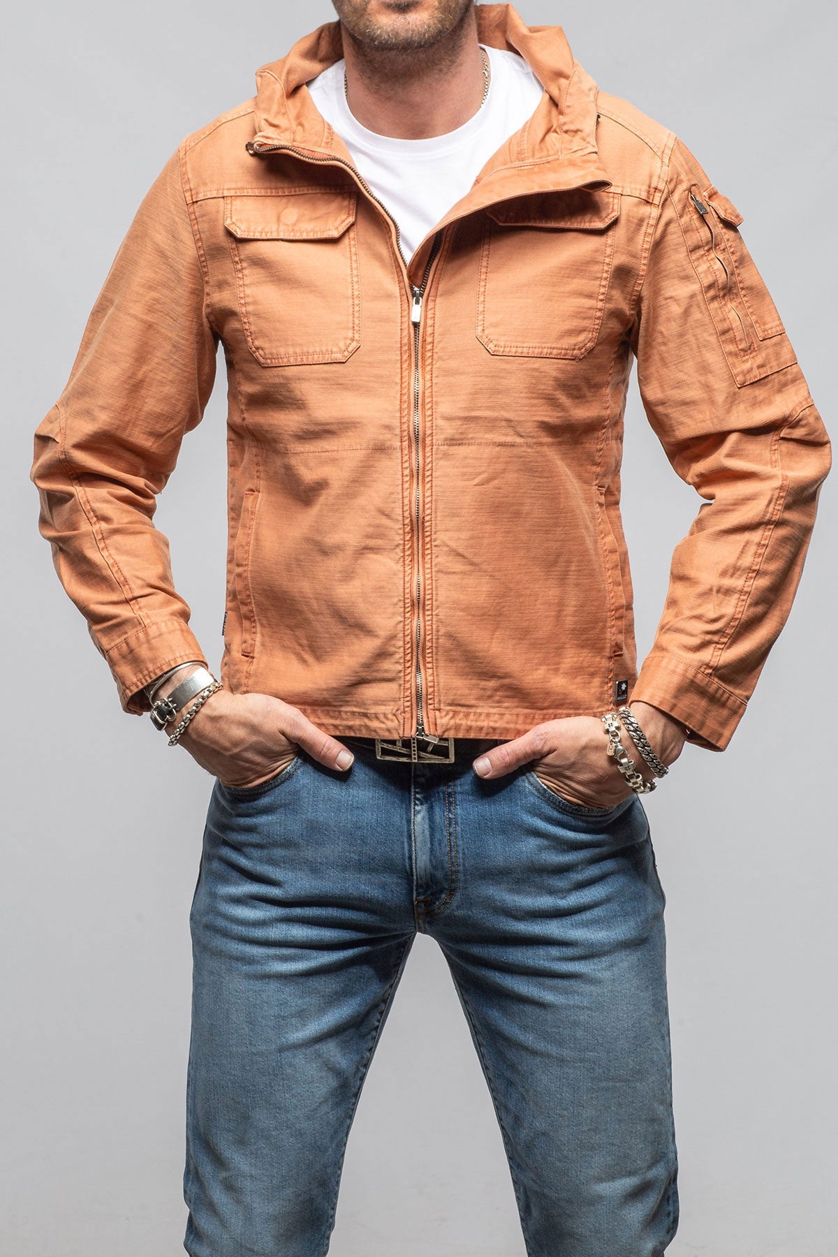 Taiwan Cargo Jacket In Marmalade