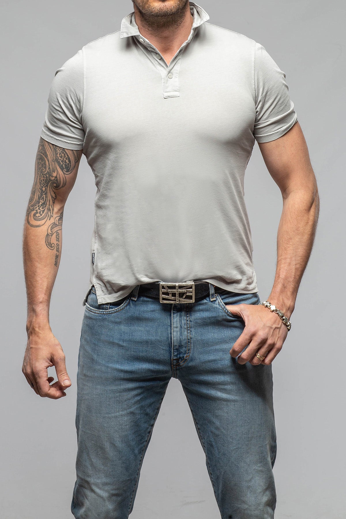 Tauranga Polo In Grey Violet