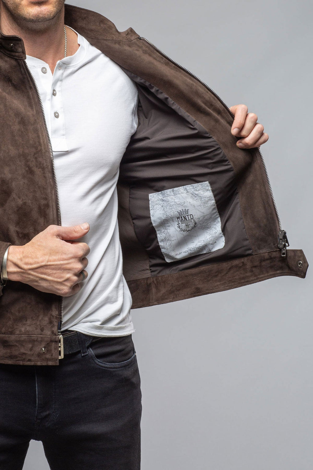 Lunazul Biker Blouson In Brown
