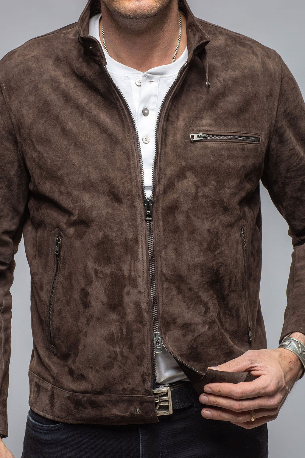 Lunazul Biker Blouson In Brown