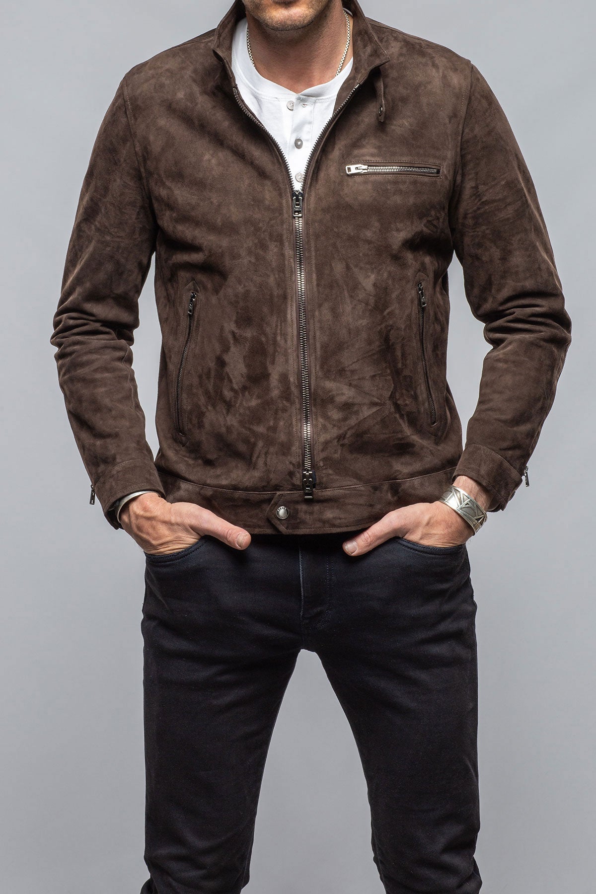 Lunazul Biker Blouson In Brown