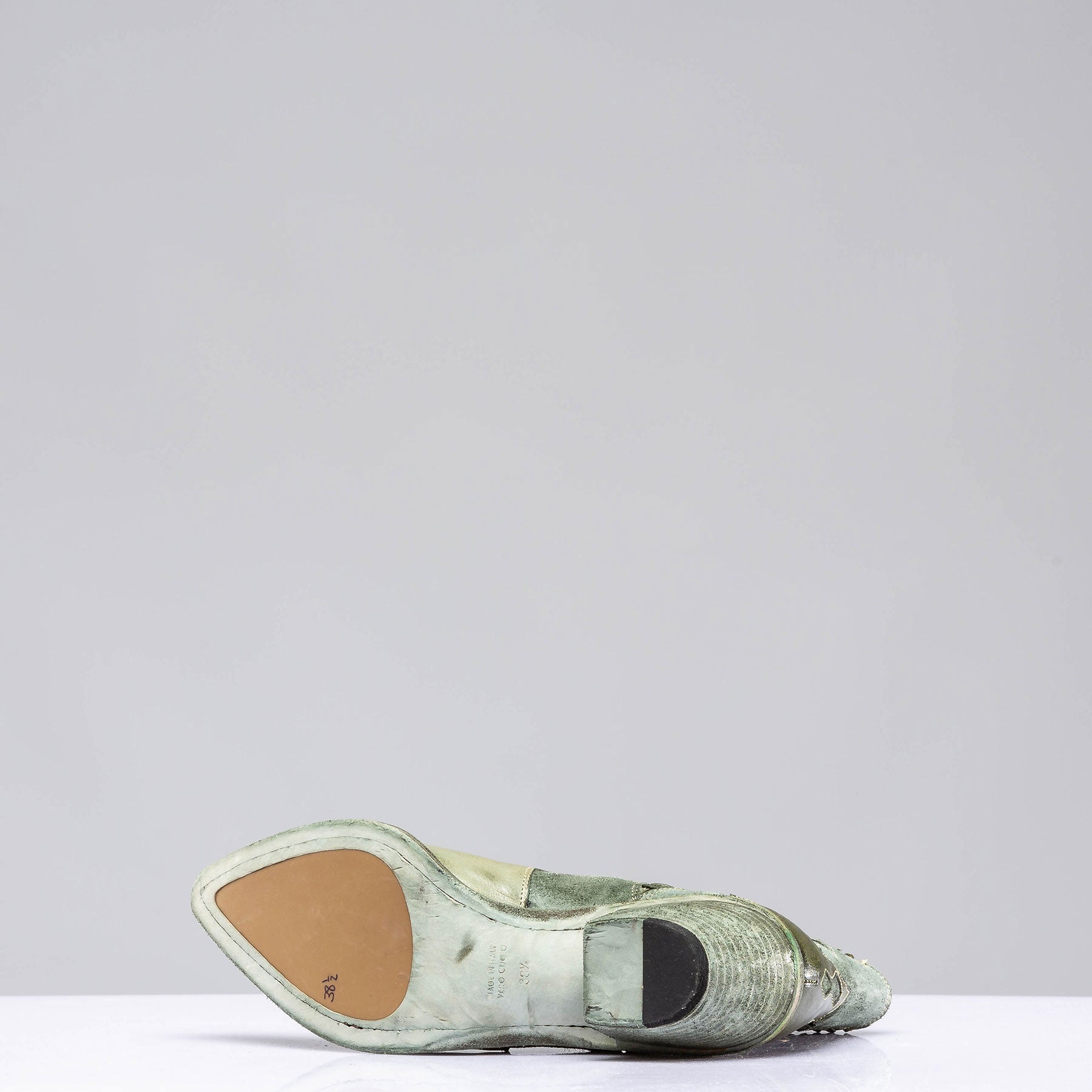 Luz Leather & Suede Boots In Green