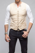 Ellis Tailored Vest In Hazelnut