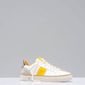 The Mustang Stripe Shoe In White/ Yellow