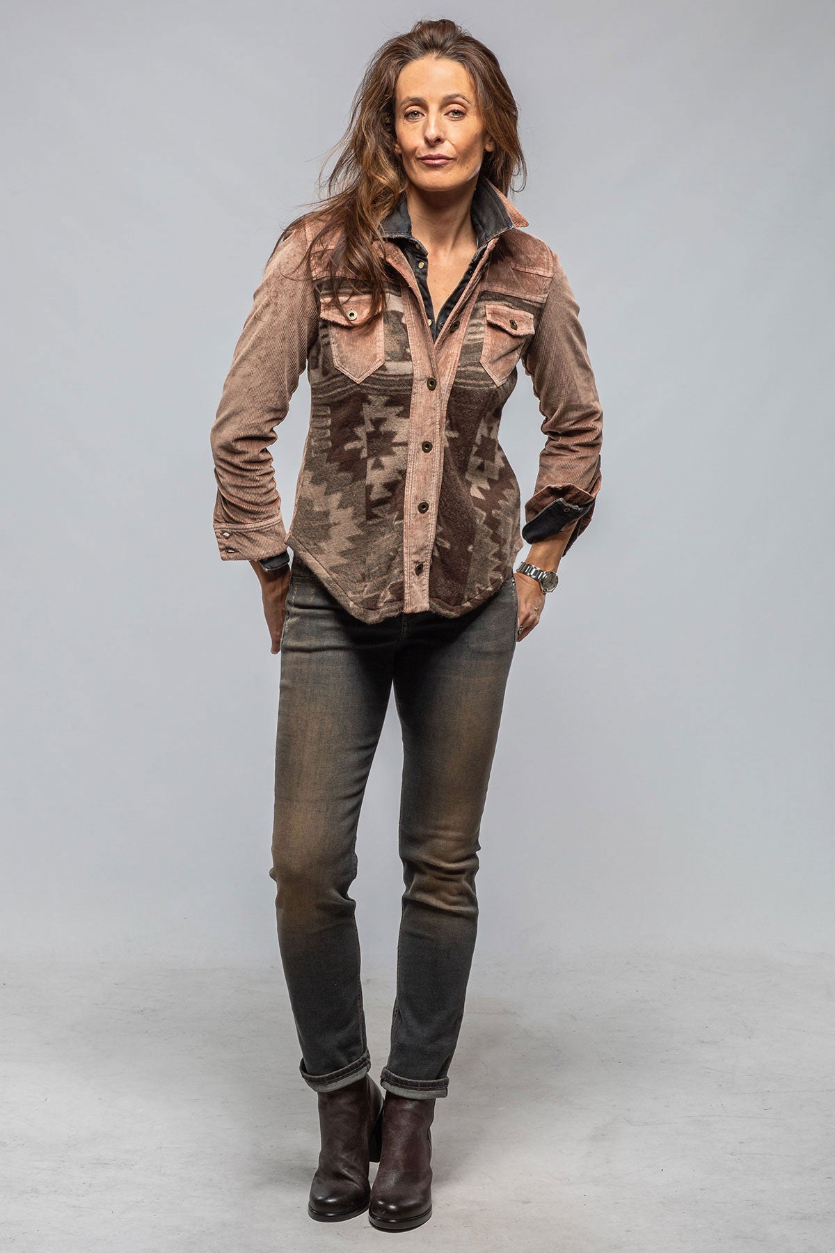Bandera Western Shirt In Cocoa